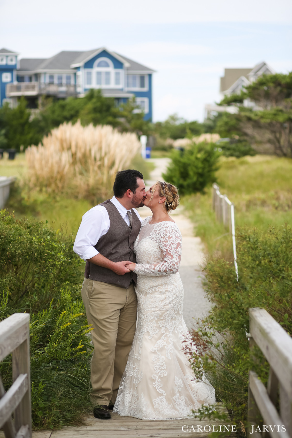 The Inn on Pamlico Sound Sunset Wedding by Caroline Jarvis Photography