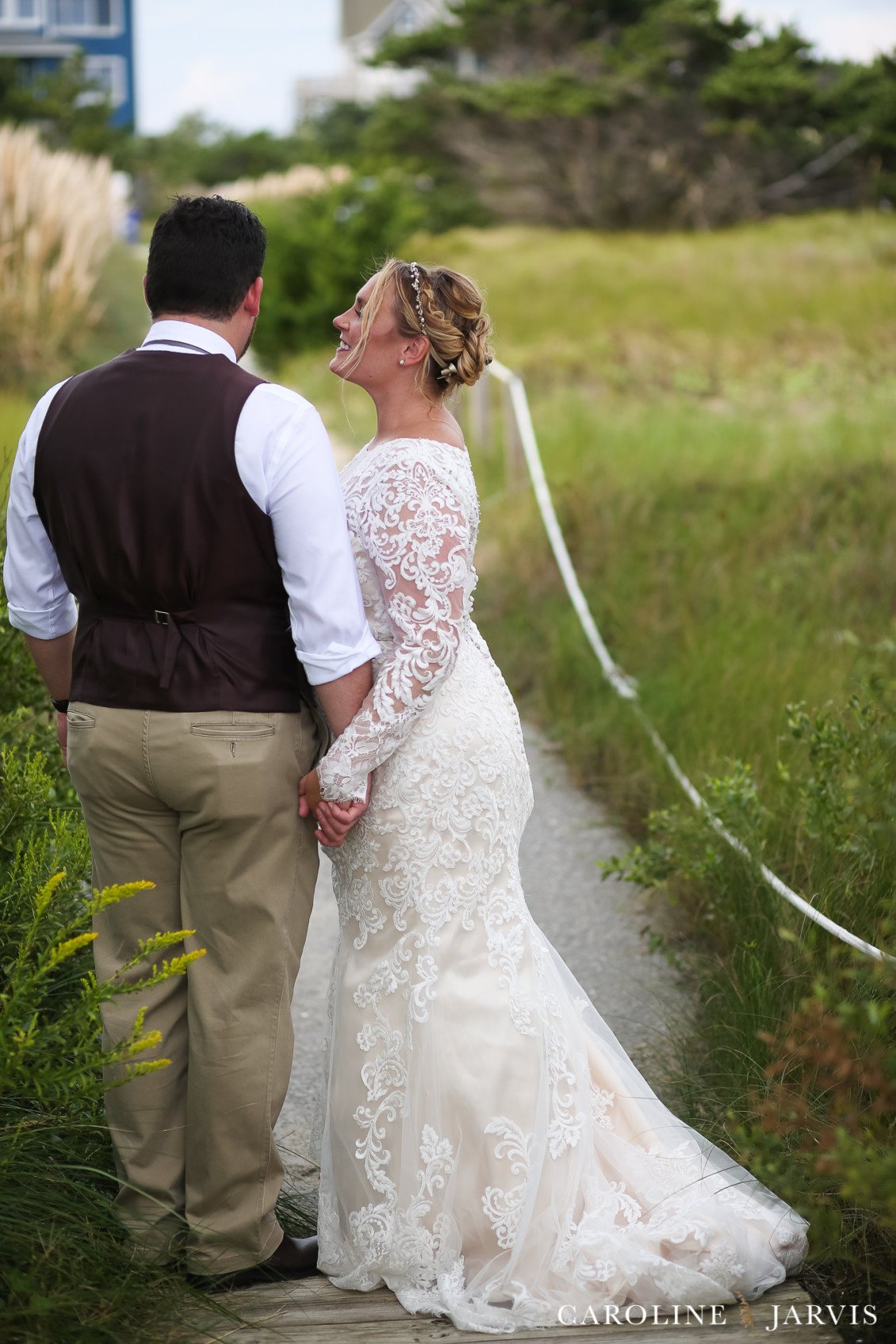 The Inn on Pamlico Sound Sunset Wedding by Caroline Jarvis Photography