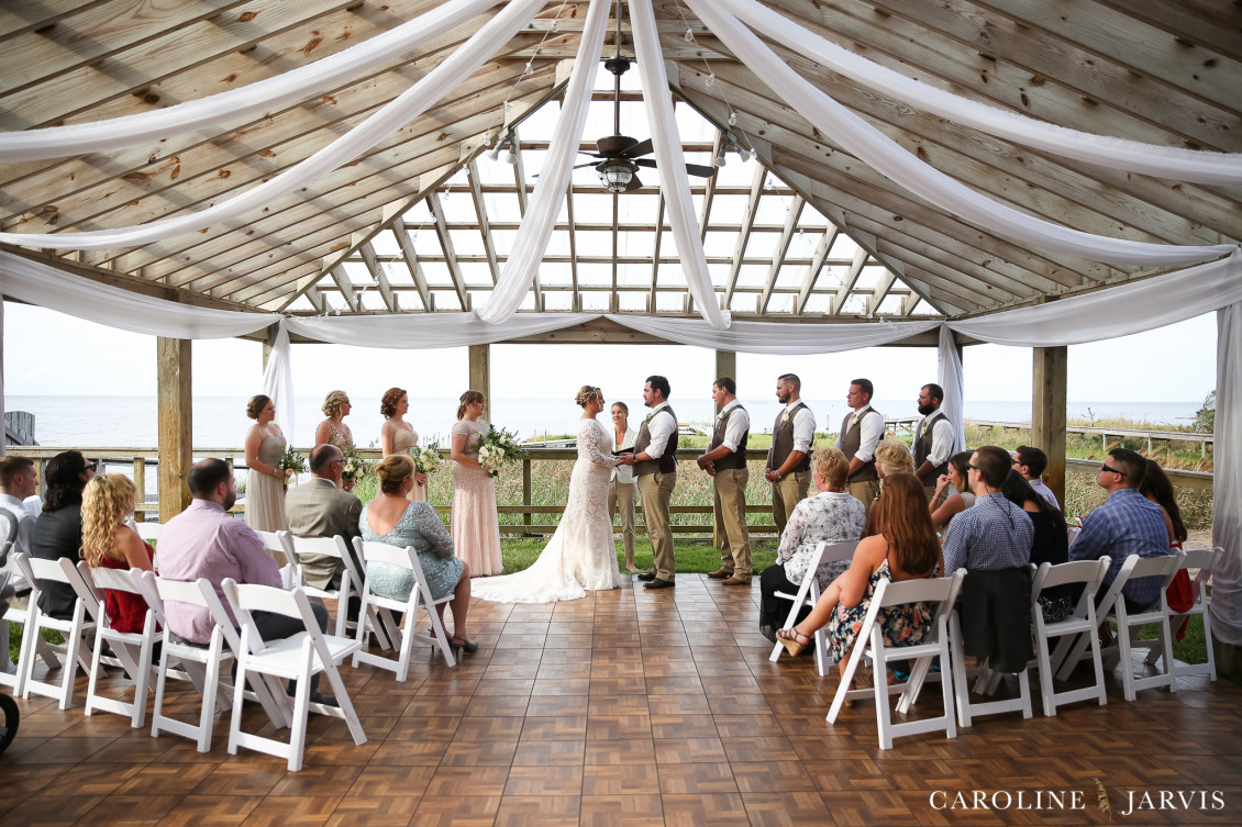 The Inn on Pamlico Sound Sunset Wedding by Caroline Jarvis Photography