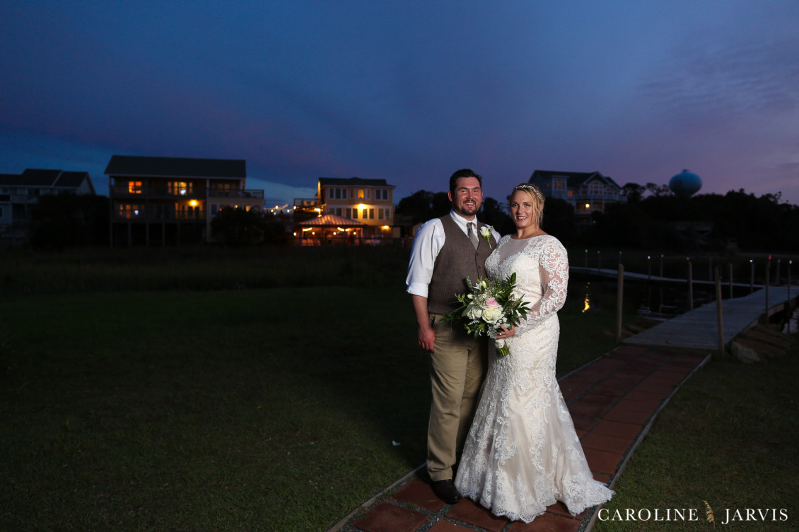 The Inn on Pamlico Sound Sunset Wedding by Caroline Jarvis Photography