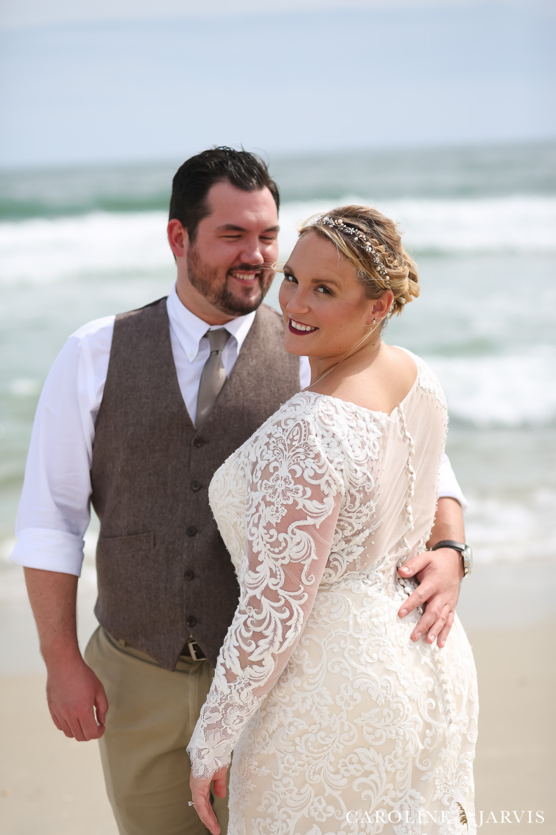 The Inn on Pamlico Sound Sunset Wedding by Caroline Jarvis Photography
